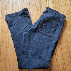 Not Your Daughters Jeans Lift Tuck Technology Size 10 Blue Denim Studded Pocket